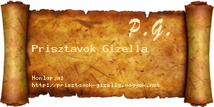 Prisztavok Gizella névjegykártya