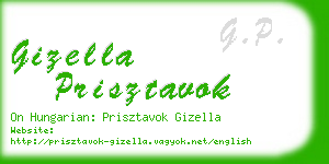 gizella prisztavok business card